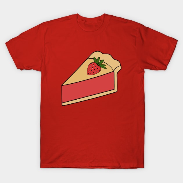 SUMMERTIME Slice Of Strawberry Pie Dessert Lover - Cute Food Art T-Shirt by SartorisArt1